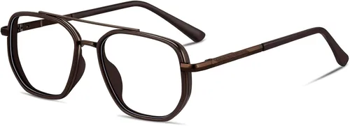 Vista 11 de Aviator Blue Light Blocking Glasses for Women Men Trendy Metal Frame Computer TV Eyeglasses Anti Eyestrain Rojo vino