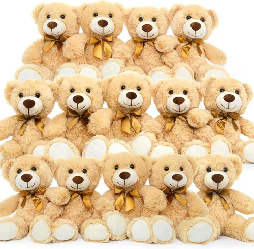 Vista 35 de MorisMos 10 Osos de Peluche a Granel para Baby Shower, Osos de Peluche Lindos de 14 Pulgadas Animales de Peluche de Felpa, Pequeños Osos de Peluche