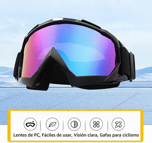 Vista 2 de Gafas de motocross para motocicleta, esquí, resistentes al viento, transparentes que se adaptan a la nieve del desierto de montaña vintage, un