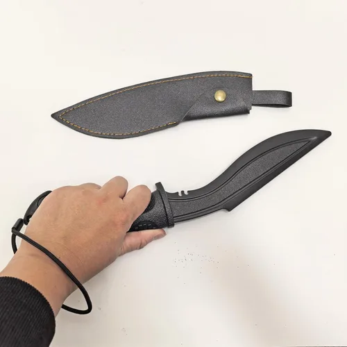 Vista 8 de Palabra corta de plástico Cuchillo corto de polipropileno de alta dureza de 12 pulgadas de longitud estilo nepalí tanto con vaina de PU práctica
