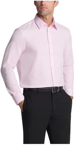 Vista 12 de Calvin Klein Camisa de vestir para hombre, ajuste regular, sin planchado, elástica, sólida Ceniza