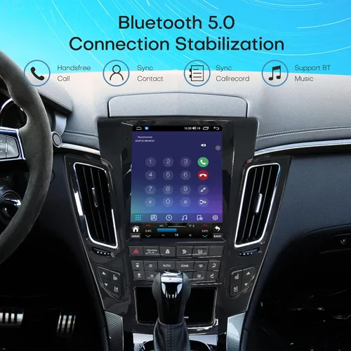 Vista 8 de Radio de coche para Cadillac CTS 2008-2012 Reemplazo estéreo Actualización Carplay Android Auto Pantalla táctil vertical Estilo Tesla con DSP