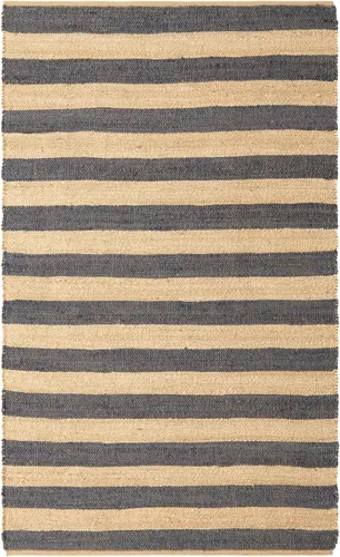 Vista 7 de Unique Loom Alfombra trenzada de la colección de yute – Bina (2' 2" x 3' 1", rectangular, gris marfil)