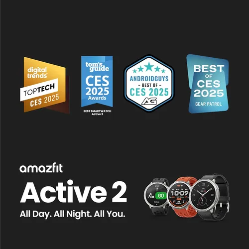 Vista 10 de Amazfit Reloj inteligente Active 2 Premium de 1.32 pulgadas, cristal