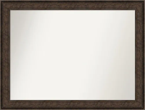 Vista 148 de Amanti Art Espejo de pared personalizado no biselado (25 x 25 pulgadas), marco de bronce acentuado, varios tamaños personalizados, espejo de baño