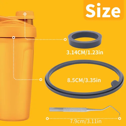 Vista 2 de 5 piezas de repuesto para vaso mezclador Strada Twist Cap Shaker Cup Shaker Cup botella de agua aislada de acero inoxidable, piezas de junta