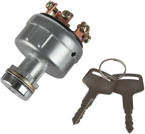 Vista 2 de MDY Interruptor de encendido con 4 posiciones 6 terminales 2 llaves de repuesto para Kobelco, Ford 3400, Kubota, cosechadora internacional, tractor