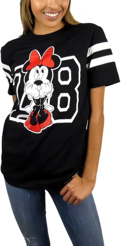 Vista 2 de Disney - Camiseta de fútbol de Minnie Mouse Varsity para mujer