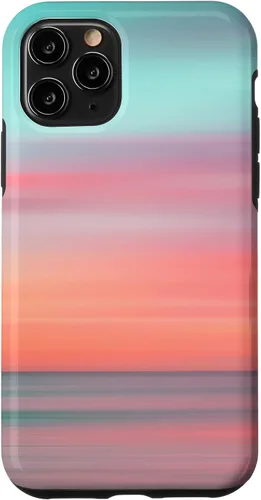 Vista 29 de Funda hawaiana para iPhone 17, diseño de playa tropical de Hawái, color azul melocotón