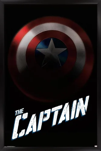 Vista 5 de Trends International Marvel Comics 24 x 36 - Póster de pared con escudo de Capitán América, 24 x 36 pulgadas, versión premium sin marco