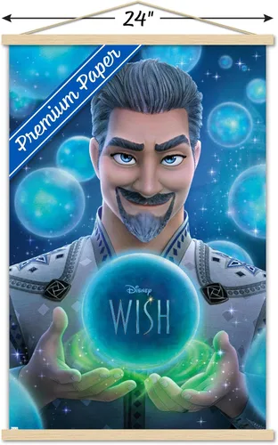 Vista 3 de Trends International Disney Wish - Póster de pared King Magnifico de una hoja, 22.37 x 34.00 pulgadas, paquete de impresión premium y colgador