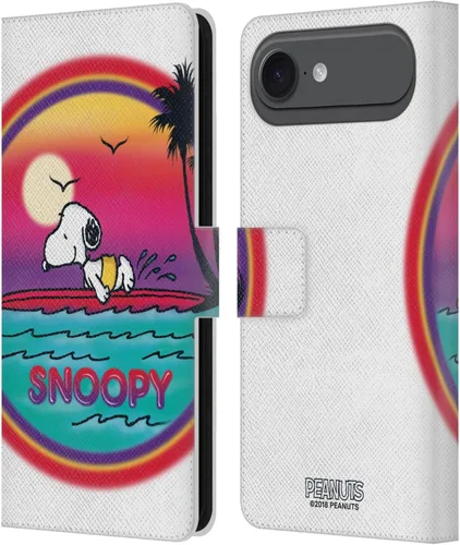 Vista 47 de Head Case Designs Funda de piel con licencia oficial de Peanuts Beach Surf Snoopy Boardwalk Airbrush compatible con Apple iPhone 11