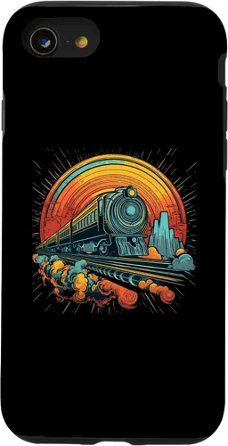 Vista 18 de Funda para iPhone 16 Train Locomotora y modelo de trenes de ferrocarril