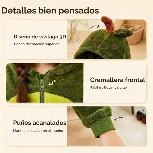 Vista 6 de COSUSKET Disfraz de oso marrón de franela de ajuste cómodo para niños, pijamas de animal para niños y niñas, regalos Palta