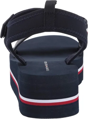 Vista 3 de Tommy Hilfiger Sandalia Avrett de cuña para mujer, Negro