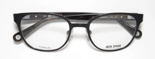 Vista 2 de Jack Spade Bowman MujeresSeñoras Redondo Lleno Borde Primavera Bisagras Gafas Gafas Marco