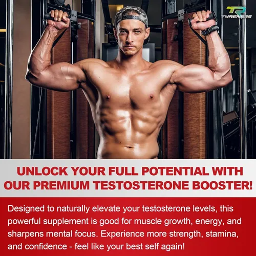 Vista 7 de Suplemento de testosterona para hombres – Potenciador de testosterona para hombres, suplemento de mejora masculina de 4 veces de fuerza