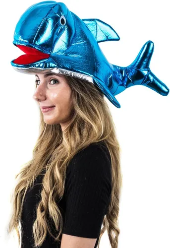 Vista 6 de Sombrero de pez Tigerdoe - Sombrero de ballena - Sombrero de delfín - Sombrero de animal marino - Fiesta del océano - Fiesta del mar