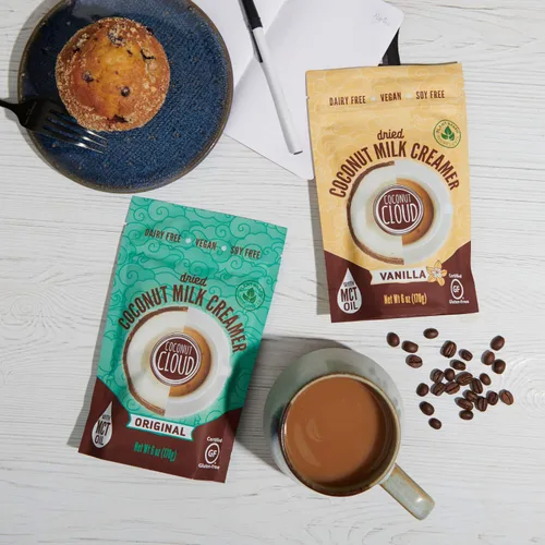Vista 6 de Coconut Cloud: Crema de café sin lácteos a base de plantas, apta para dieta cetogénica, leche de coco en polvo sin azúcar, sin lácteos, sin OMG, a