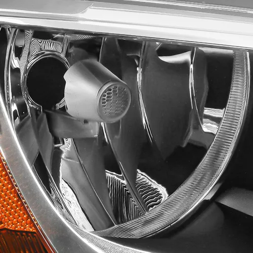Vista 9 de Conjunto de faro delantero, carcasa cromada, reflector ámbar compatible con Jetta 2011-2018, paquete de 1 (lado derecho del pasajero)
