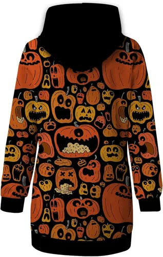 Vista 4 de Vestido de Halloween para mujer con capucha para otoño e invierno