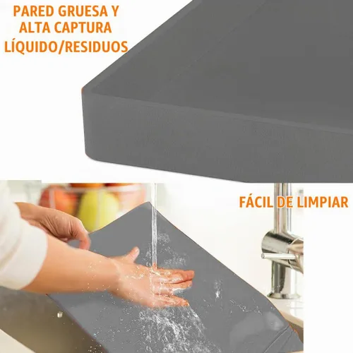 Vista 5 de Blackstone - Alfombrilla de silicona para plancha, resistente grado alimenticio, gris, 28 pulgadas