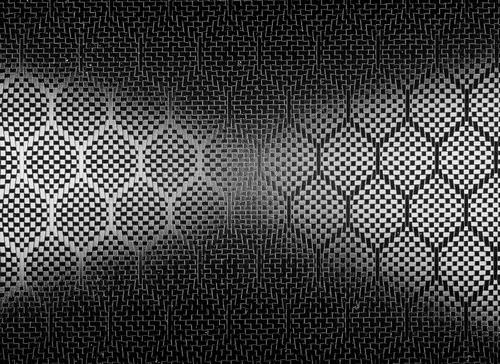 Vista 6 de V2 - Revestimiento de vinilo para automóvil, color negro carbono, diseño hexagonal (6 pulgadas x 5 pies)