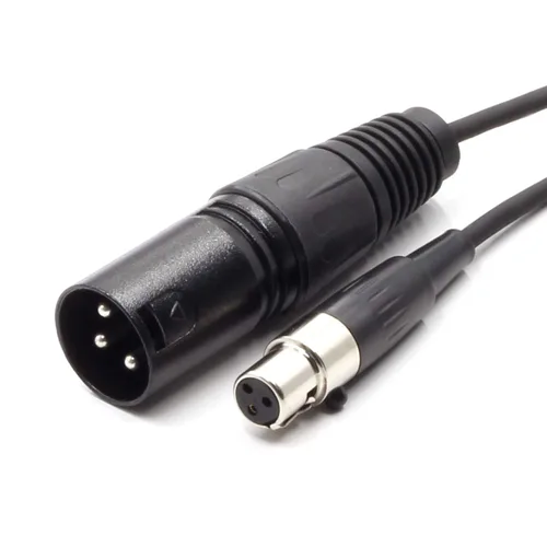 Vista 2 de Cable de micrófono de solapa XLR de 3 pines macho a 3 zócalos hembra Mini XLR Pro - Cable TA3-XLR