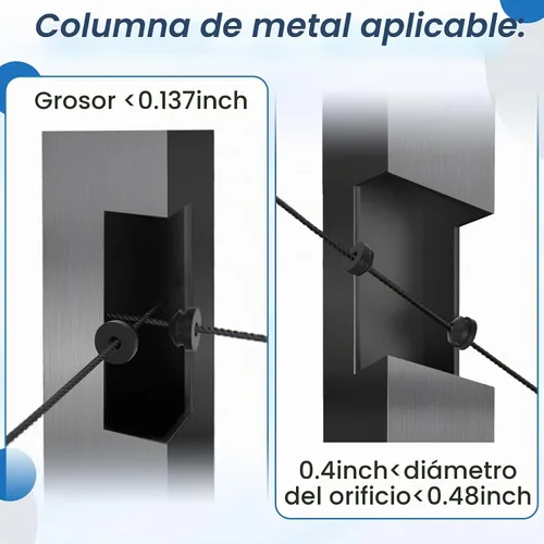 Vista 5 de Paquete de 100 fundas protectoras de goma para barandillas de cable