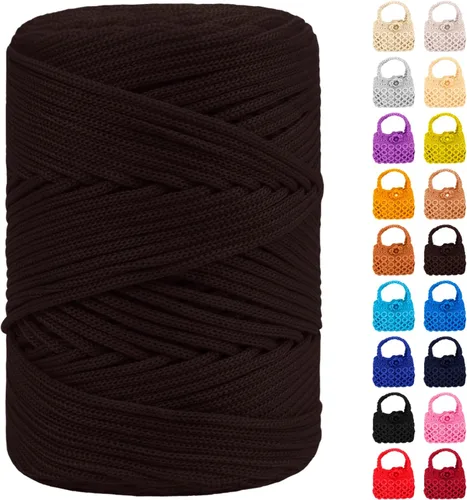 Vista 18 de Cordón de macramé de poliéster de 1/8 pulgadas x 169 metros, cordón de macramé trenzado de polipropileno, hilo de poliéster para tejer bolsos