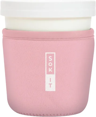 Vista 46 de Sok It IceCreamSok - Funda de neopreno aislada (flores abstractas, pintas de helado cónicas)