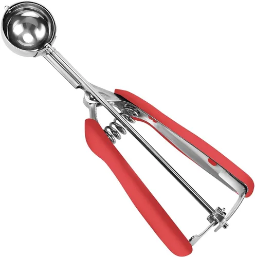 Vista 25 de HOMURE H Cookie Scoop 8 Tablespoon, 4 oz Ice Cream Scoop with Trigger Negro