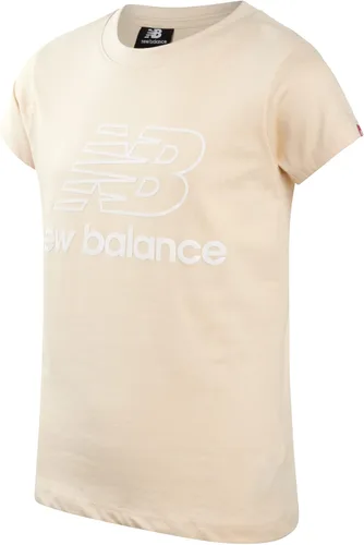 Vista 3 de New Balance Conjunto de pantalones cortos para niña, camiseta de manga corta de 2 piezas y pantalones cortos de rizo francés (7-16), Crema