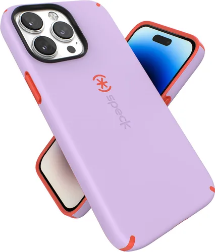 Vista 13 de Speck Funda para iPhone 14 Pro Max de 6.7 pulgadas, funda delgada con protección contra caídas, resistente a los arañazos con tacto suave, funda