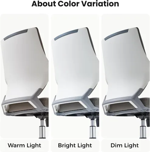 Vista 8 de EUREKA ERGONOMIC Dorian - Silla de oficina ejecutiva con soporte lumbar curvado, silla de escritorio de cuero regenerado con respaldo medio