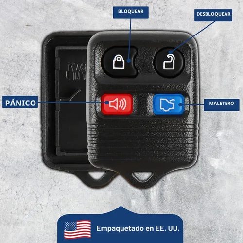 Vista 7 de keylessoption sólo el caso Keyless Entry Remote Key Fob Shell, Negro