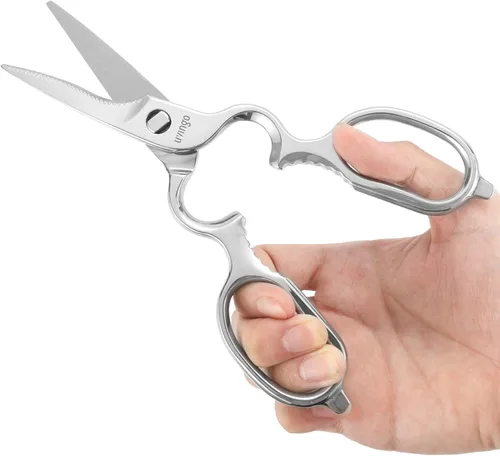 Vista 6 de LIVINGO - Tijeras de cocina de 8.5 pulgadas, tijeras de acero inoxidable forjadas resistentes Ultra Sharp Food Scissors with Detachable Design