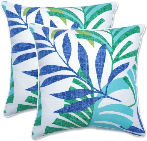 Vista 40 de Pillow Perfect Almohadas lumbares Delray azul marino para exteriores/interiores, 11.5 x 18.5 pulgadas, paquete de 2