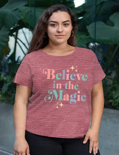 Vista 3 de Magical Kingdom - Camiseta de manga corta para mujer, talla grande, divertida, para vacaciones familiares