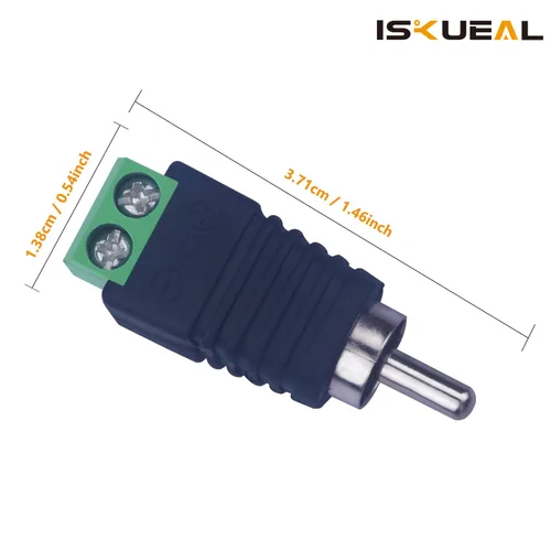 Vista 4 de Enchufes RCA para cable de altavoz, conector de terminal de tornillo RCA a AV, conector macho Phono RCA sin soldadura, convertidor sin soldadura