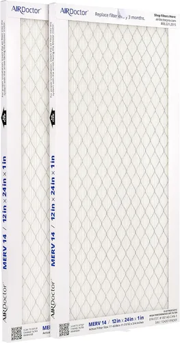 Vista 9 de AirDoctor Filtro plisado MERV 14 HVAC disponible en 6 tamaños. Captura el 96% de los contaminantes de 1 a 3 micras de tamaño. Captura las impurezas