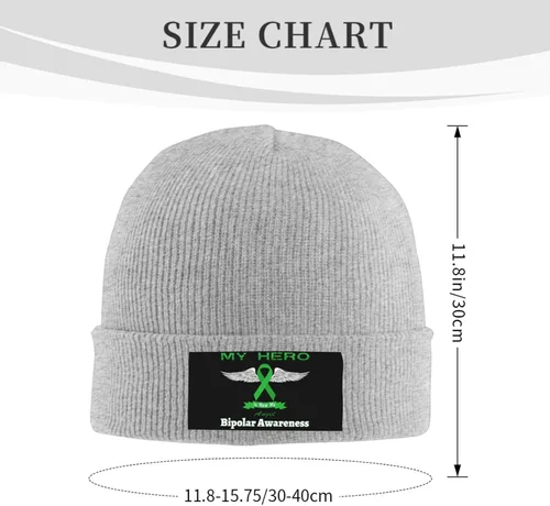 Vista 3 de Beanie Hat Unisex Stretchy Hat Soft Warmth Knit Hat Cap for Men & Women