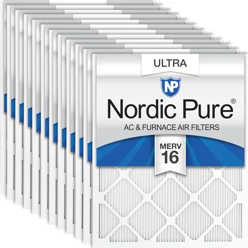 Vista 55 de Nordic Pure 20x20x1 (Tamaño real: 19 1/2 x 19 1/2 x 3/4) Filtros de aire para caldera/aire acondicionado Poly Green MERV 6 – Reduce el polvo