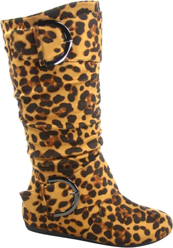 Vista 11 de TOP Moda Bank-81 Botas de mujer con puntera redonda, tacón plano, cierre de cremallera y hebilla, estilo holgado. Negro