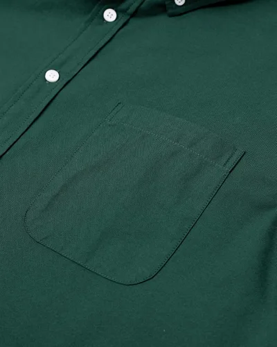Vista 4 de Alimens & Gentle Camisa Oxford de manga larga con botones y bolsillo para hombre