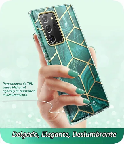 Vista 3 de i-Blason Funda con purpurina para Samsung Galaxy Note 20 Ultra (6.9 pulgadas) 5G, funda protectora brillante [Cosmo] sin protector de pantalla