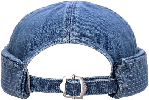Vista 2 de jerague Gorros sin ala con hebilla de cuero ajustable Street Casual Docker Beanie Skull Caps