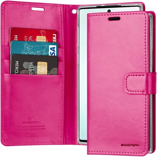 Vista 59 de GOOSPERY Funda Blue Moon para Galaxy S21 de 6.2 pulgadas (2021), soporte de piel sintética premium con soporte para tarjetas (negro)