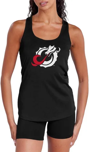 Vista 59 de Camiseta deportiva sin mangas oficial de NCAA Collegiate para mujer, con espalda cruzada, colección con logotipo primario