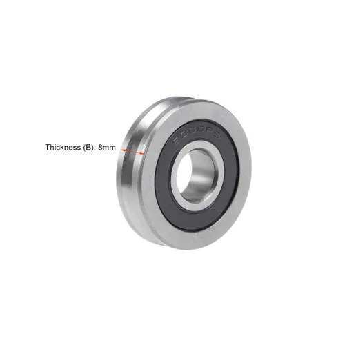 Vista 3 de uxcell Rodamientos sellados 32.8x98.4x26.2 ft m de la rueda de la polea de guía del rodamiento de bolitas del V-Groove de V6000-2RS